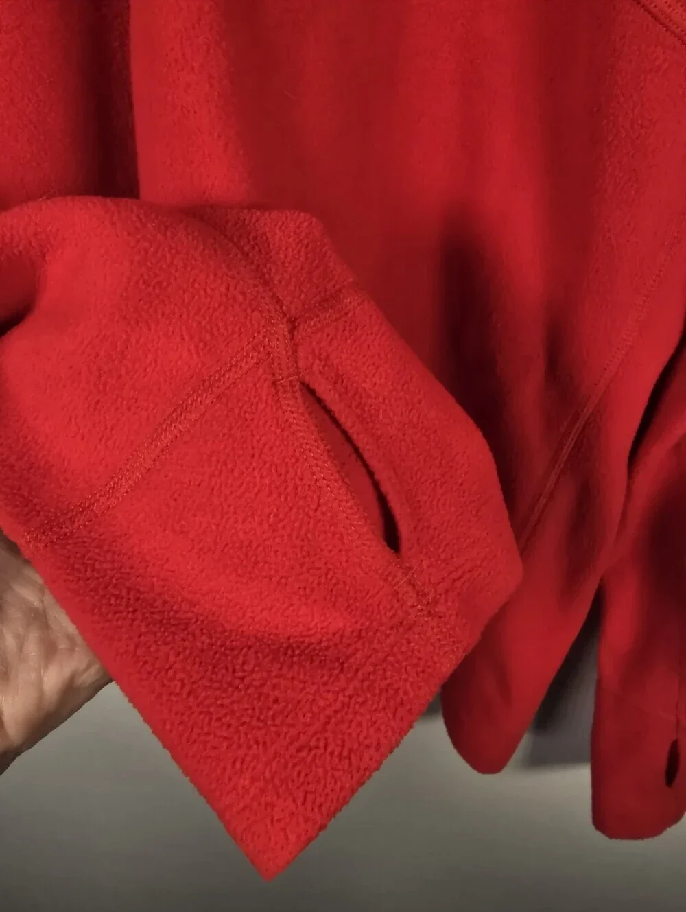 The North Face Men's Red Quarter-Zip Fleece Pullover Zippered Chest Pocket XL